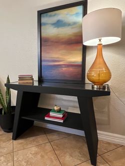 Black modern console table