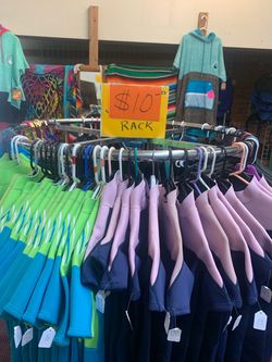 $10- Each New Wetsuits. Sizes 2 - 16. Fits up to 110 pounds $10- Each