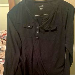 Women’s Black Long Sleeve Shirt Size Extra Large 