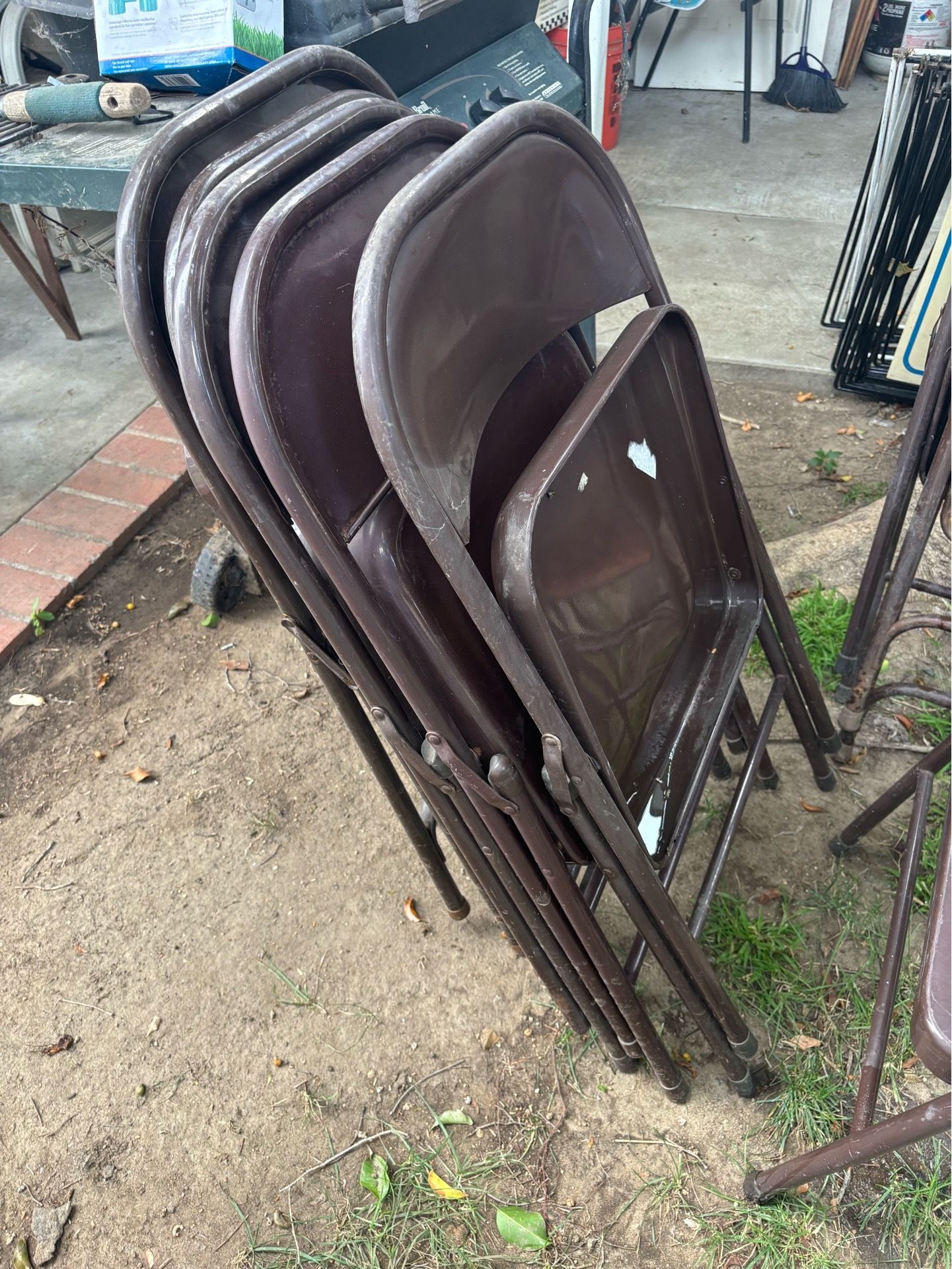Metal folding chairs