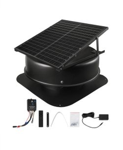 Solar Powered Attic Fan - 50W 3000 CFM - Roof Exhaust Vent - New