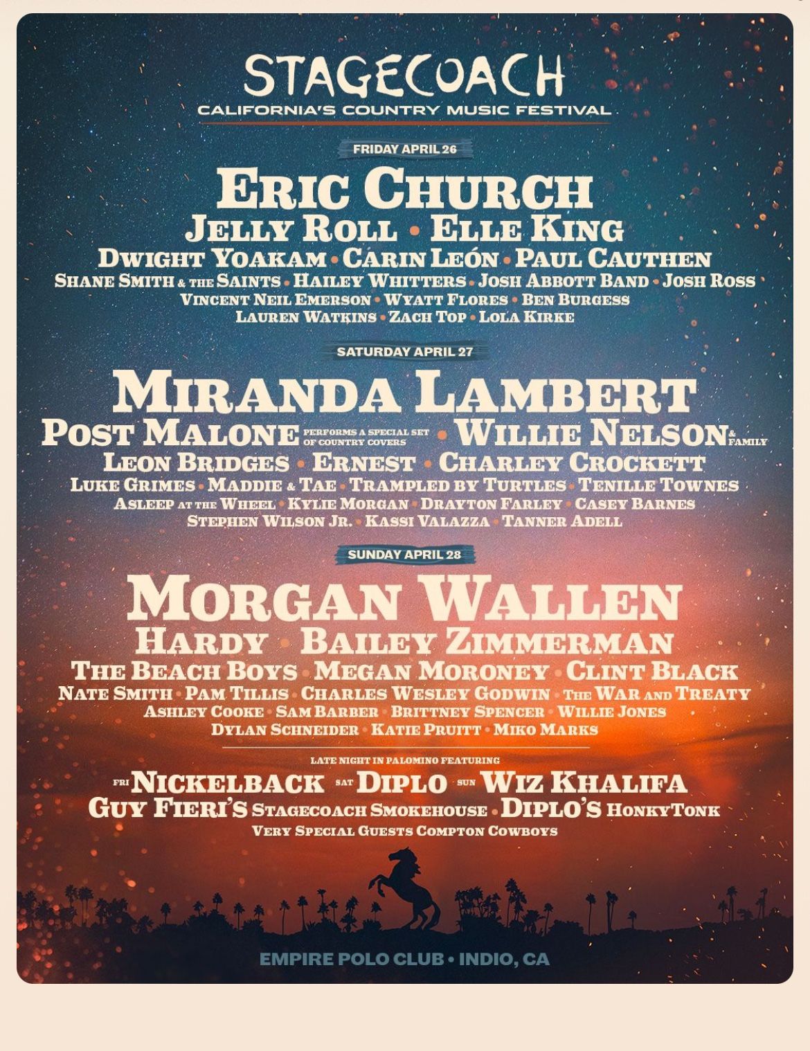 Stagecoach Sunday Only Need Tickets