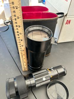 Vintage Vivitar Telephoto Lens Lot 600mm f/8 + Zoom Lens Made In Japan w/ Case