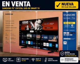 Samsung 75” DU7200D Crystal UHD 4K – Nueva Caja Sellada !!