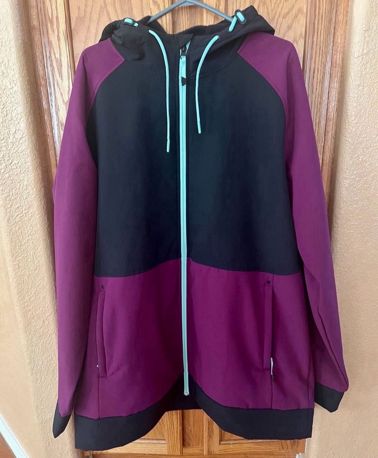 SNOWBOARDING HOODIE MEN'S SPYDER “THE FULL ZIP” Purple XXL Snow Ski Snowboarding