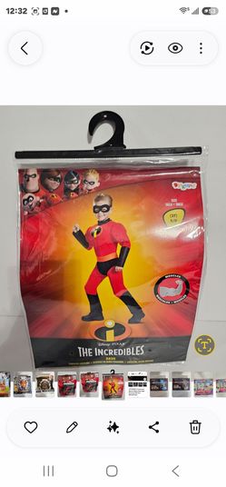 Disney Pixar The Incredibles costume size 2T new in package