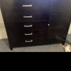 Black Dresser with nightstand matching