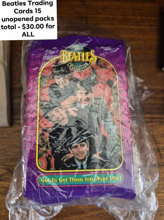 Beatles Collectible Trading Cards Never Opened