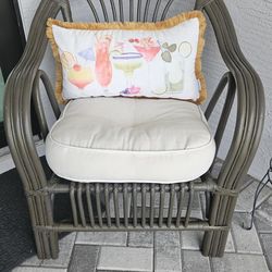 Gray Rattan Chair
