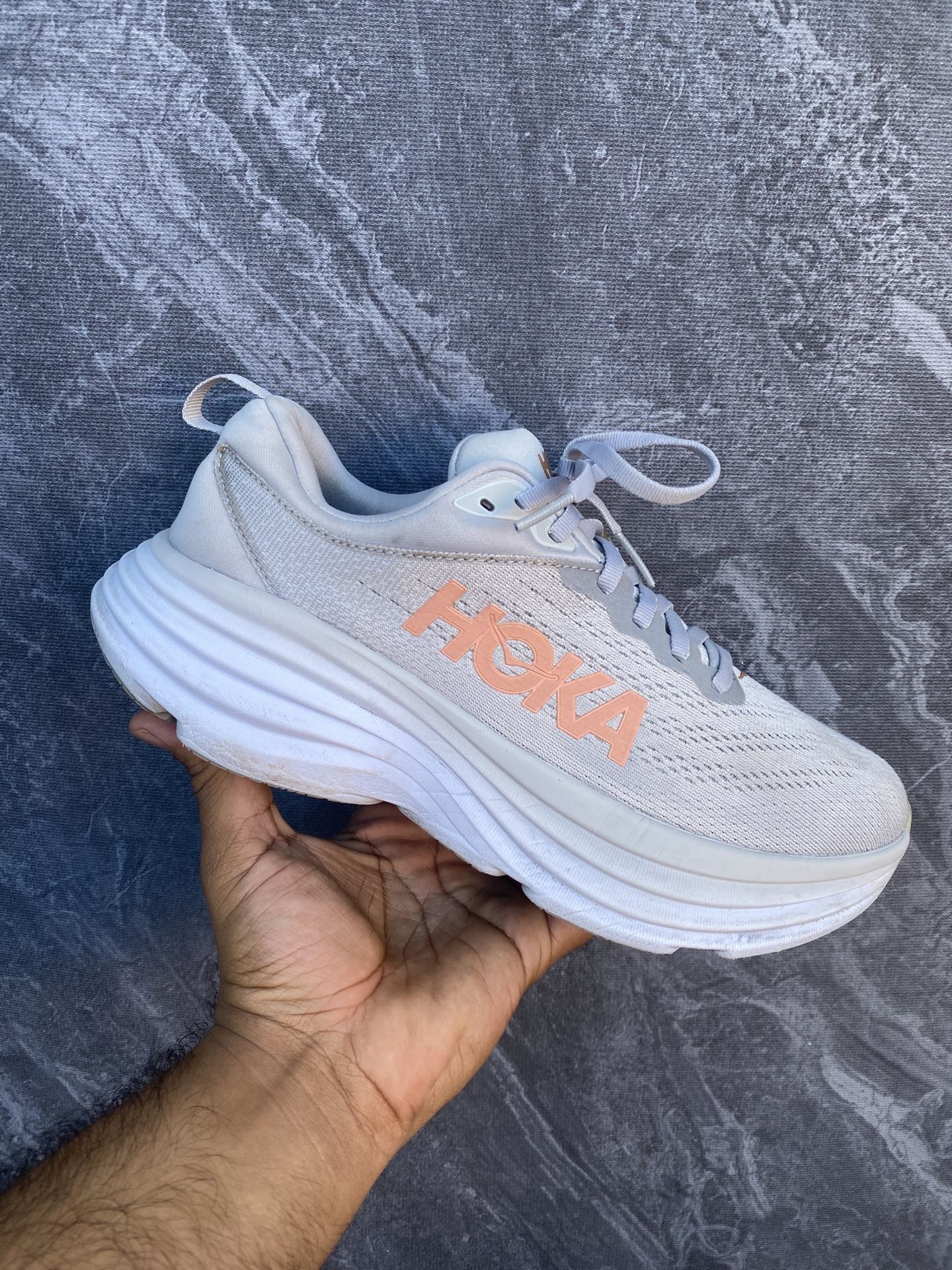 Hoka One Bondi 8 Harbor Mist Lunar Rock