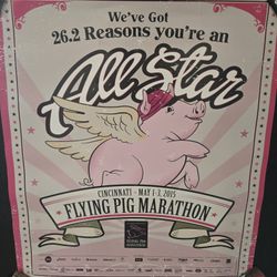 Lot Of 7 Multi Year Cincinnati Flying Pig Marathon Posters 
