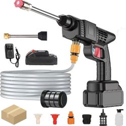 Power Washer, Sprayer, Hydrowasher, Cordless Power Washer, 6 in 1 High Pressure Wireless Car Washer Water Gun, Pressure Washer Jet Wash, Water Cannon