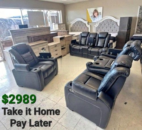 PARTY TIME LED POWER RECLINING SET
Sofa,Loveseat and Recliner