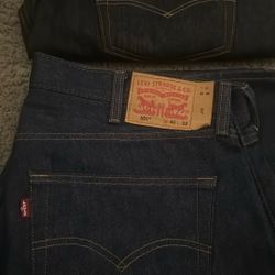 Charcoal And Blue Levi 501