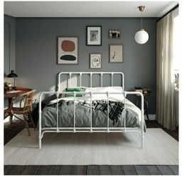 New in box Queen bed frame mattress not included