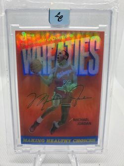 Michael Jordan 2024 Legendary Customs Wheaties Card Holo Refractor MVP  NM