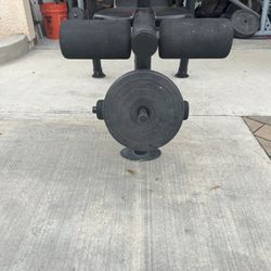 Bench Press And Weights  On Bar