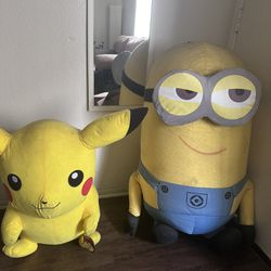 Pikachu, Minion Plushes/ dolls/ toys For Sale
