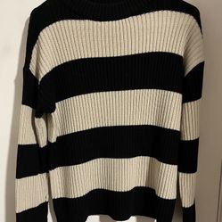 Beige With Black sweater