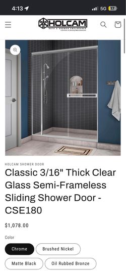 Holcam Glass Sliding Shower Door