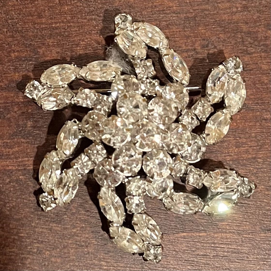 Estate Rhinestone Brooch