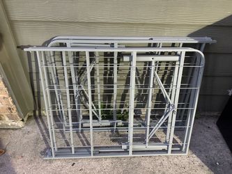 Folding Metal Bed Frame with Headboard