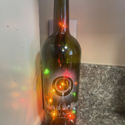 Decorated bottle lamp-light up
