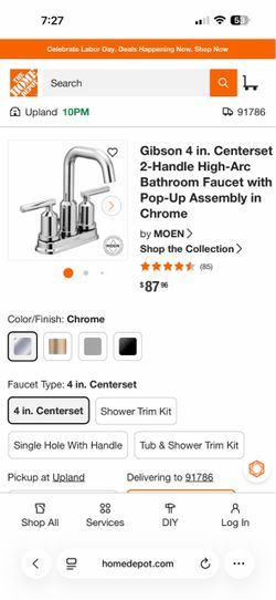 Brand new Moen Faucet (we have other styles on our page)