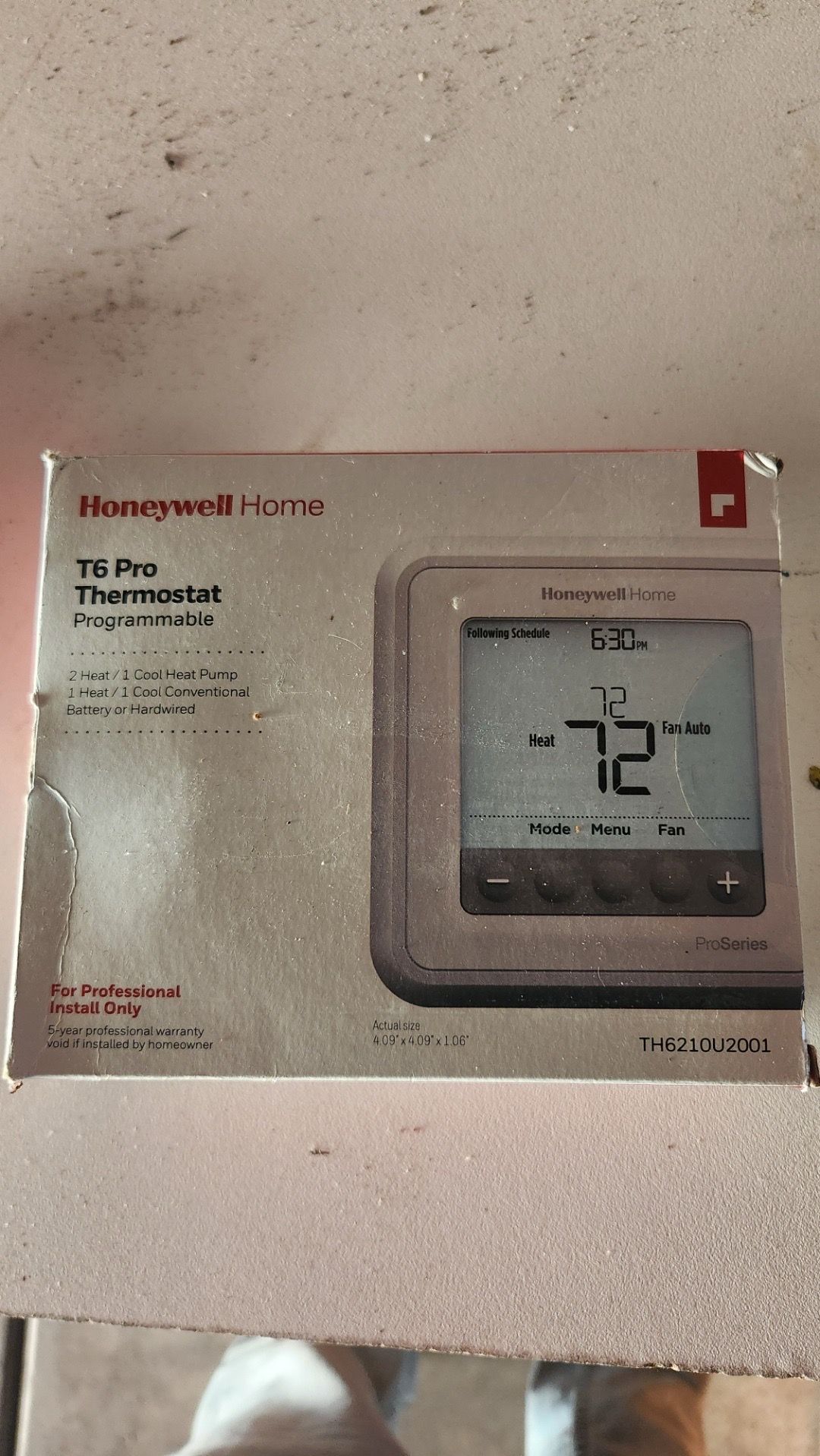 Honeywell Home T6 Pro Thermostat TH6210U2001 x2