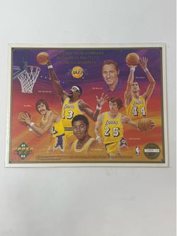 Jerry West  Wilt Chamberlain  1992 Upper Deck Remembers 71-72 World Champ Lakers Limited Ed