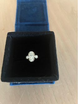 3ct. moissanite main stone 10K solid gold band size 8 1/4