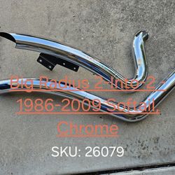 V&H Big Radius Exhaust For Harley Davidson Softail