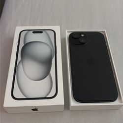 Apple iPhone 15 T-Mobile metro pcs mint mobile simple mobile 128gb black color great 100% battery life