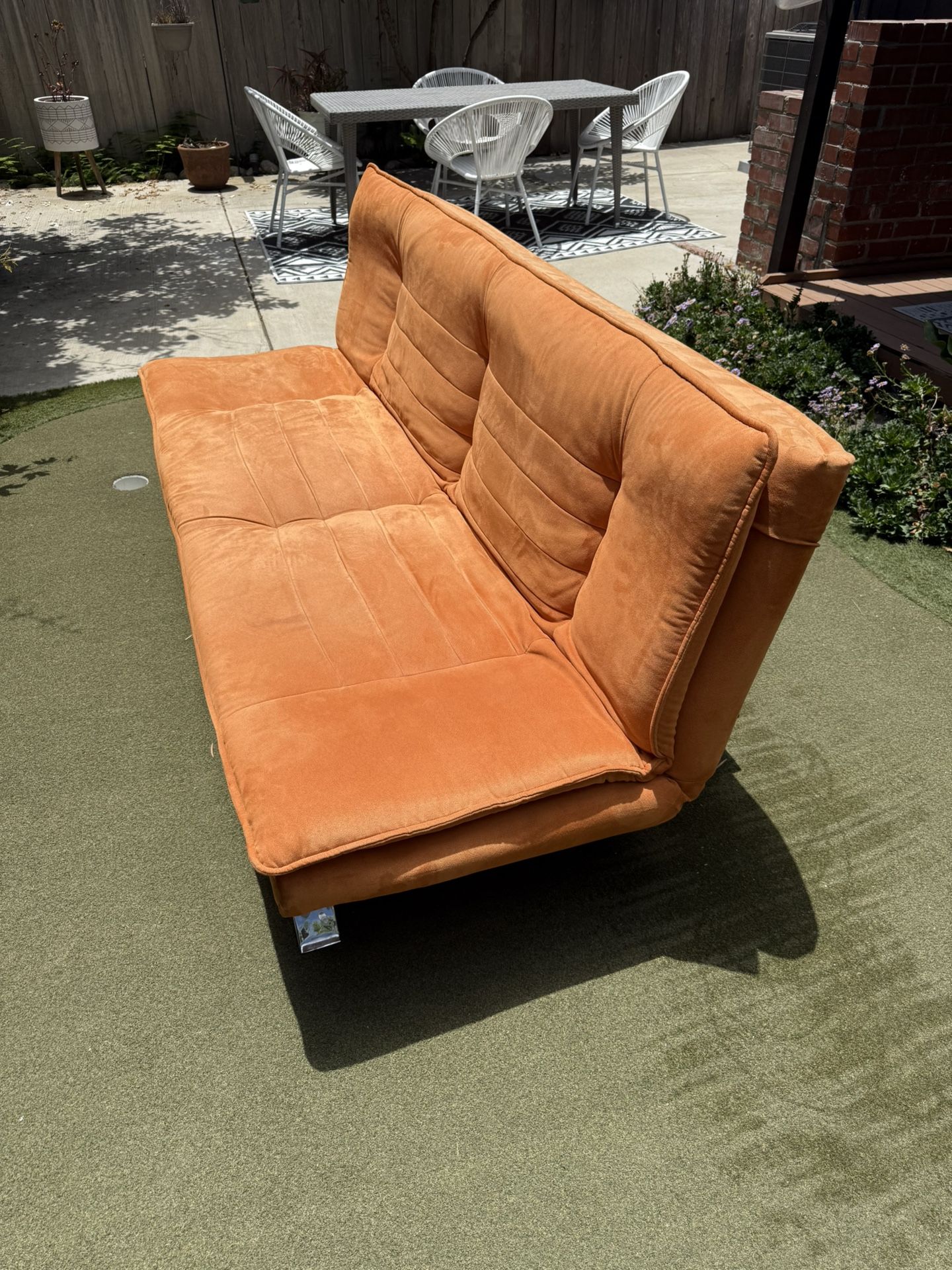 Beautiful Retro Orange Futon bed