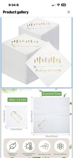 400 Piece Mr And Mrs Napkins