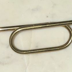 vintage brass horn shape candle holder 7”How 