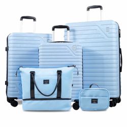 Travel rolling luggage suitcase 5 piece