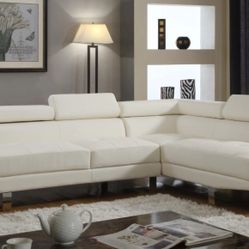 Antares White Modern Sectional

