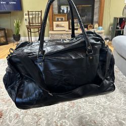 Vintage Maxam / Embassy * USA 23 Inch Lambskin Leather Tote Gym Bag Item 