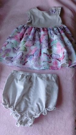 Baby Girls Butterfly Dress with bloomers 24 months