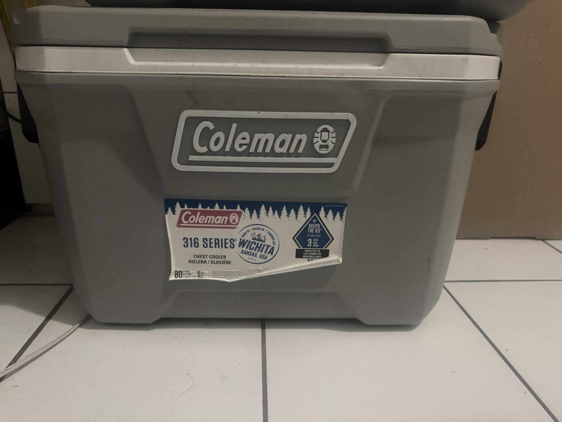 Coleman 316 Series 52-quart Hard Cooler Grey. Hold Up To 80 Can