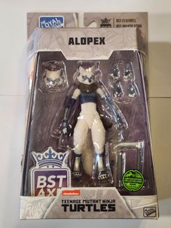 BST AXN. IDW COMICS. TEENAGE MUTANT NINJA TURTLES. ALOPEX 6 " ACTION FIGURE. WITH LIMITED EDITION COLLECTOR CARD.