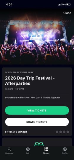 Day Trip afterparty tickets