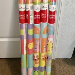 5 Rolls Wrapping Paper -  Brand New 