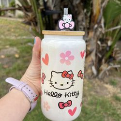 Hello Kitty Glass Cup