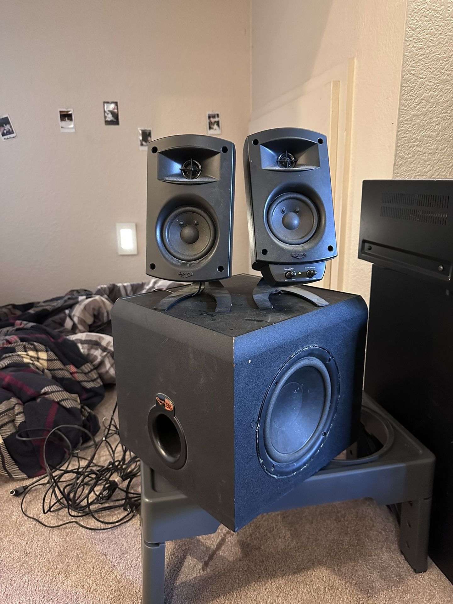 Klipsche Speakers And Subwoofer