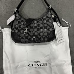 Coach Crystal Signature Hamptons Hobo Bag