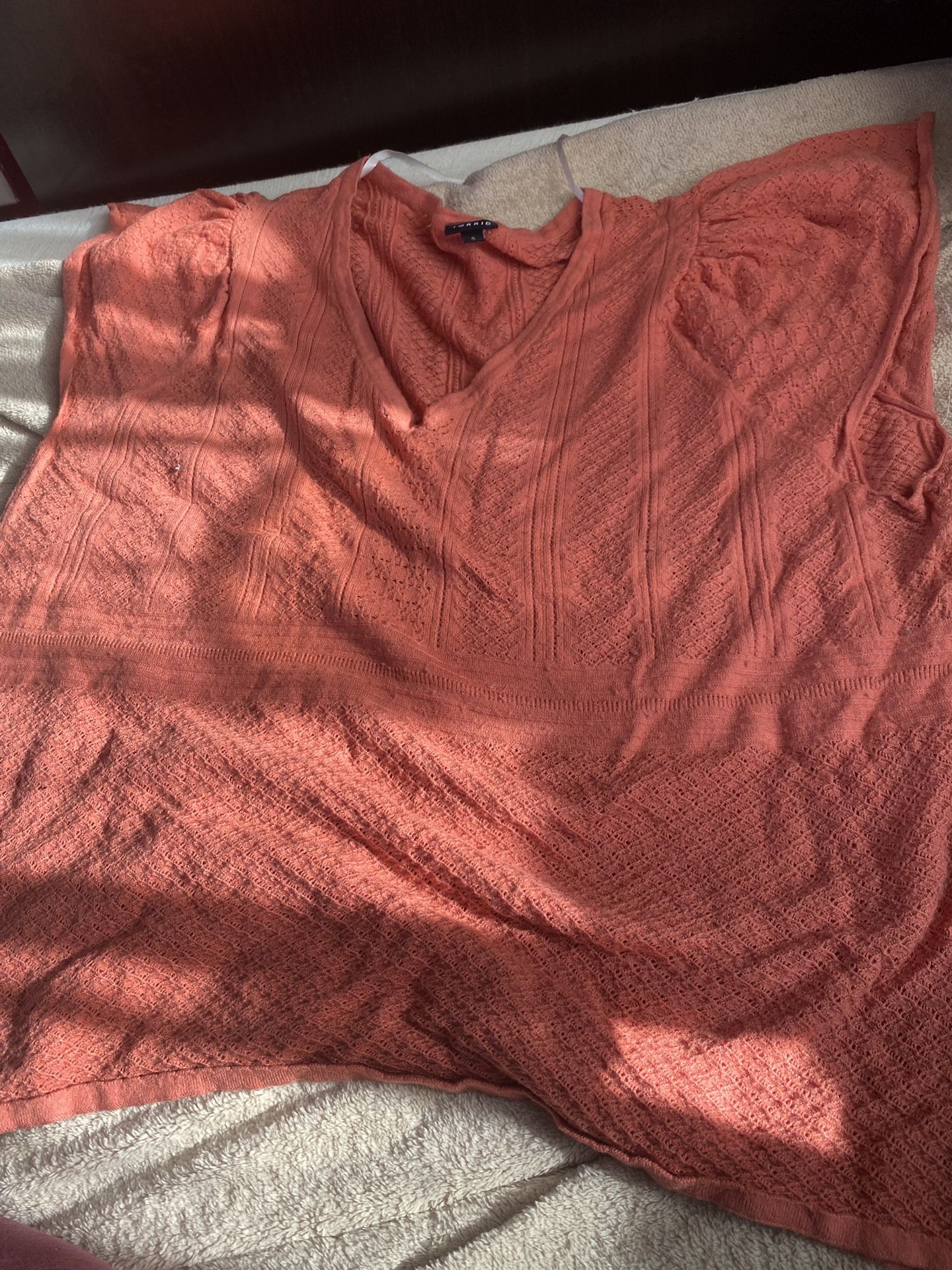 Orange v-neck Sweater