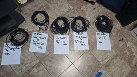 XLR / TRS / TS / RCA / XLR-to-trs cables