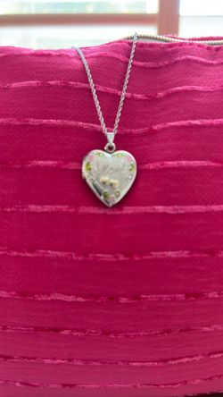 Necklace with heart locket 925 silver